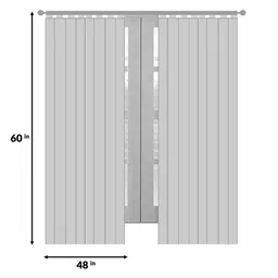 swayam Brown Traditional Polyester 5 Ft Blackout Eyelet Window Curtains (Set of 2) image 3