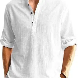 unifav Men Solid Cotton Blend Straight Kurta-picture-25