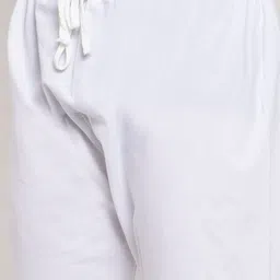 KRAFT INDIA Men Mustard & White Solid Cotton Blend Regular Kurta With Pyjamas image 4