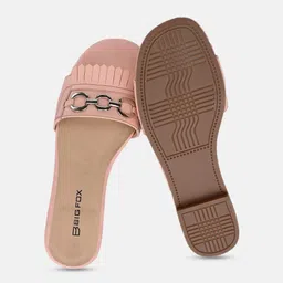 Big Fox Women Textured Open Toe Flats with Tassels image 4