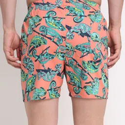 Big Fox Men Peach Printed Pure Cotton Boxers image 4