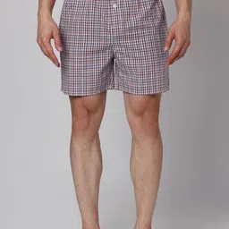 URBAN SCOTTISH  Men Pack Of 3 Checked Cotton Boxers USBX2467 image 3