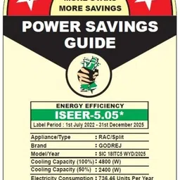 godrej 1.5 Ton 5 Star Split Inverter AC - White image 4