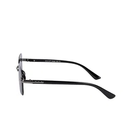 AISLIN Unisex Rectangle Sunglasses with UV Protected Lens ES_13354-89-AS-8595-BLK-GNBK-RT image 3
