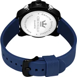 crestello Blue Silicone Strap Analog Watch - For Men CR-DSL042-BLU image 5