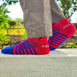 Heelium Men Pack Of 4 Striped Odour-Free & Breathable Bamboo Ankle-Length Socks image 3