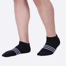 AIR GARB Unisex Pack Of 3 Striped Anti Bacterial Ankle Length Socks image 4