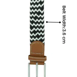 The Tie Hub Men Braided Stretchable Canvas Belt image 2