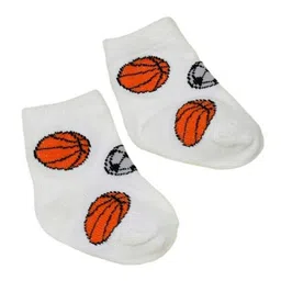 Yellow Bee Infant Boys Pack Of 3 Football Printed Cotton Ankle-Length Socks image 4