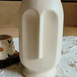 NIYARA White Face Shape Ceramic Flower Vases image 2