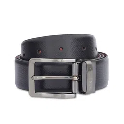 THe VerTicaL Men Textured Genuine Leather Reversible Formal Belt image 4