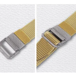 WINSOME DEAL Men Textured Canvas Belt With D-Ring Closure image 5