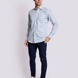 Bruun & Stengade Men Classic Slim Fit Checked Pure Cotton Formal Shirt image 5