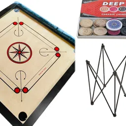 fitdex Premium Matte Finish Large Carrom Board (32x32)inch Combo With Stand 81.28 cm Carrom Board-picture-16