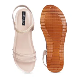 Funku Fashion Beige Platform Heels image 2