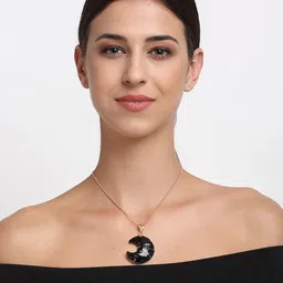 Madame Rose Gold & Black Rose Gold-Plated Necklace image 4