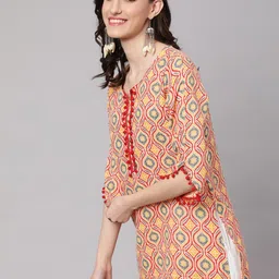 AKIMIA Geometric Printed Pure Cotton Kurti image 4