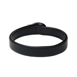 ZORO Men Black PU Belt With Textured Buckle image 3