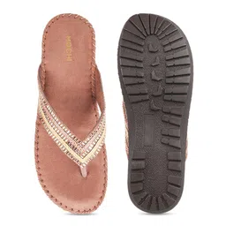 Mochi Women Mauve Embellished Open Toe Flats image 5