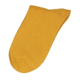 TOFFCRAFT Men Pack Of 3 Mustard-Yellow Solid Above Ankle-Length Socks image 2