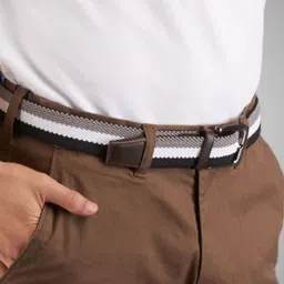 The Tie Hub Men Braided Stretchable Canvas Belt image 5