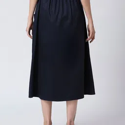Being Human Woven Cotton Flared Midi Skirt image 4