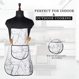 Kuber Industries 2- Pcs Grey & White Printed PVC Apron image 2