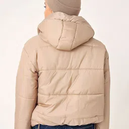 BIGDART Solid Single-Breasted Hooded Overcoat image 4