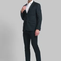 Park Avenue Men Checked Single Breasted Two Piece Formal Suit image 5