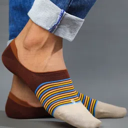 SockSoho Men Striped Shoe-Liners Socks image 5