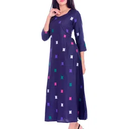 HANUMNTRA Geometric Printed A-Line Ethnic Dress image 4