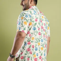 Instafab Plus Classic Floral Printed Spread Collar Casual Shirt image 2
