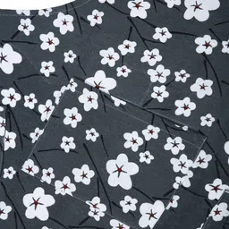 Soumya Grey & White Printed Cotton Apron image 3