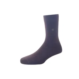 Louis Philippe Men Pack of 3 White Solid Cotton Calf Length Socks image 3