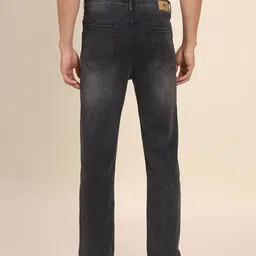 Dennis Lingo Men Mid-Rise Light Fade Relaxed Fit Stretchable Black Jeans image 2