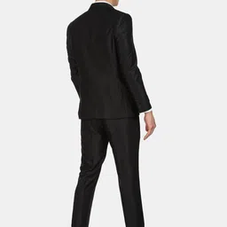 AD By Arvind Men Black Single-Breasted Two-Piece Suit image 4