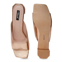 Sherrif Shoes Rose Gold Party Block Sandals image 3