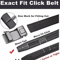 laer Boys & Girls Casual, Evening, Formal, Party Black Artificial Leather, Synthetic, Metal, Genuine Leather Belt image 4