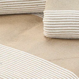 Saral Home Beige & White Striped 160 TC King Bedsheet with 2 Pillow Covers image 4
