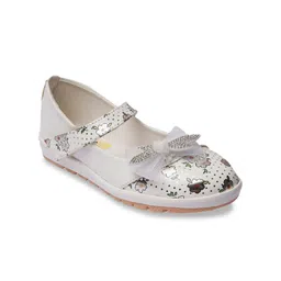 BAESD Girls Floral Printed Bow Embellished Ballerinas image 3