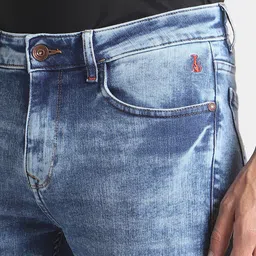 SIMON CARTER LONDON Men Clean Look Slim Fit Heavy Fade Stretchable Jeans image 5