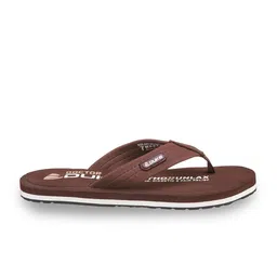 Duke Men Brown & White Thong Flip-Flops image 5
