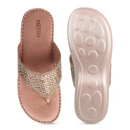 metro Mochi Women Embellished T-Strap Flats image 4