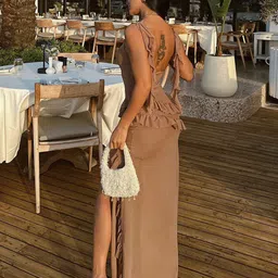 Fashion Gaiia Women Shoulder Straps A-Line Dress image 4