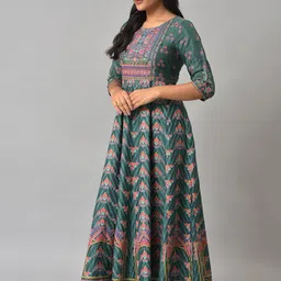 W Ethnic Motifs Printed Maxi Ethnic Dress image 4