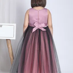 Toy Balloon kids Girls Floral Printed Net Fit and Flare Maxi Dress image 4