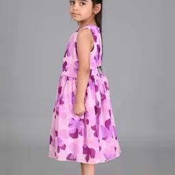 Creative Kids Girls Floral Printed Gathered Fit & Flare Midi Dress image 2