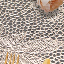 Dakshya Industries White 6 Pieces Floral Rectangular Table Placemats image 2