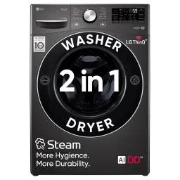 LG 15/8 kg 5 Star Fully Automatic Front Load Washer Dryer(FHD1508STB.ABLQEIL, AI Direct Drive, Black VCM)-picture-31