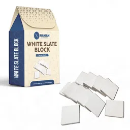 naman enterprises White slate block packet of 1KG slate pencil block Slate pencil Slate pencil image 1